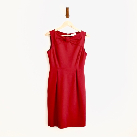 kate spade Dresses & Skirts - Kate Spade ♠️ Red Sleeveless Bow Sheath Dress